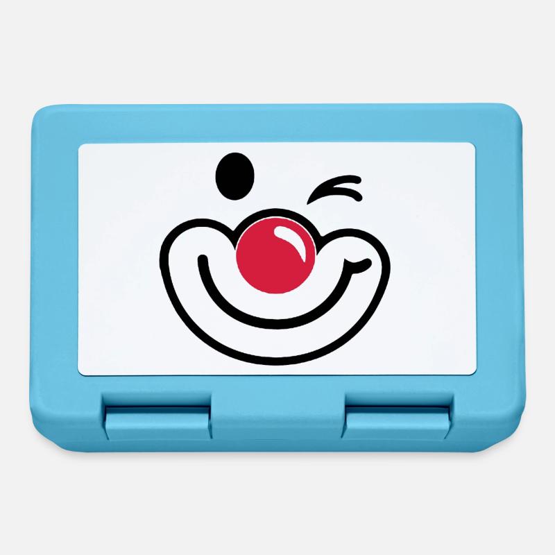 clown - Boîte à goûter - bleu saphir