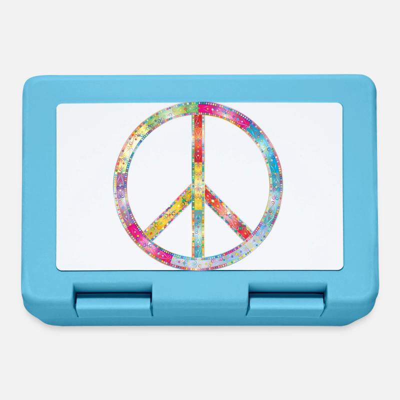 Peace - Brotdose - Saphirblau