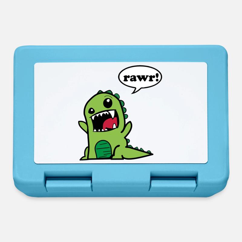 Rawr Dino Dinosaurier Niedlich Geschenk Idee - Brotdose - Saphirblau