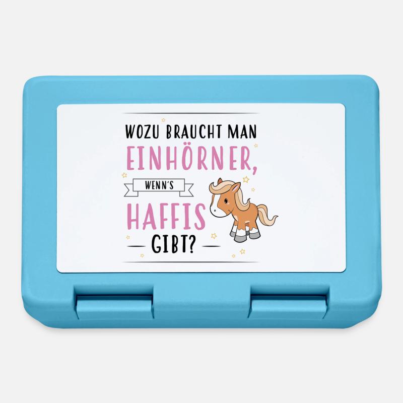 Wozu Einhörner Haflinger - Brotdose - Saphirblau
