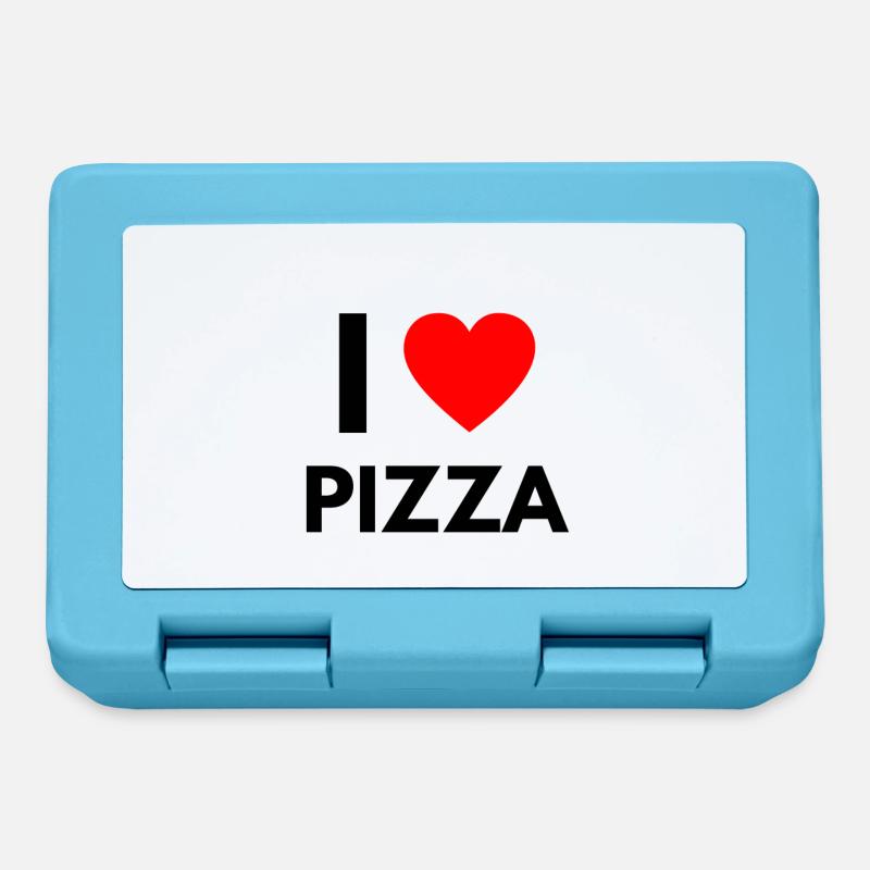 I Love Pizza Gift - Boîte à goûter - bleu saphir