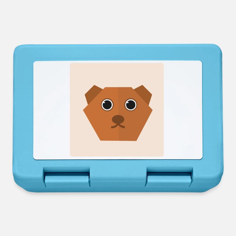 Bär Doodle Geschenkidee - Brotdose - Saphirblau