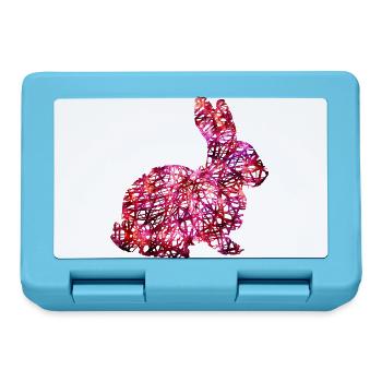 Lapin Lapin de Pâques rose idée cadeau - Boîte à goûter - bleu saphir - Devant