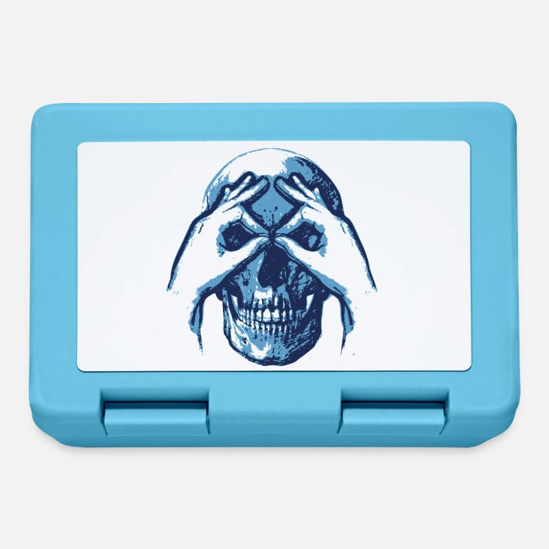 Skull - Cuckoo - Gift - Lunchbox - sapphire blue