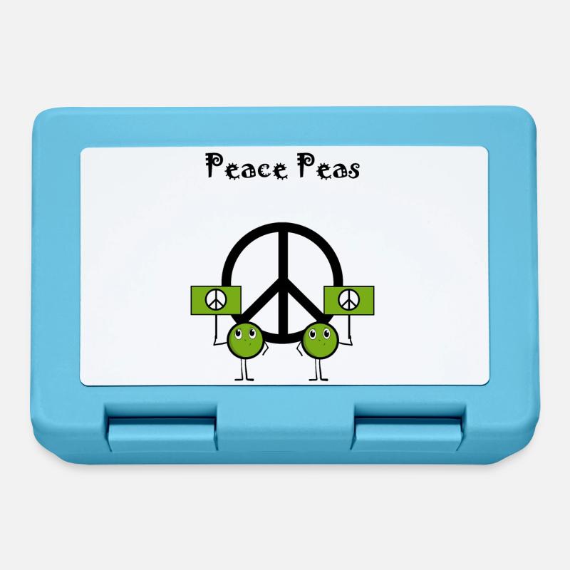 Peace peas - Lunchbox - sapphire blue