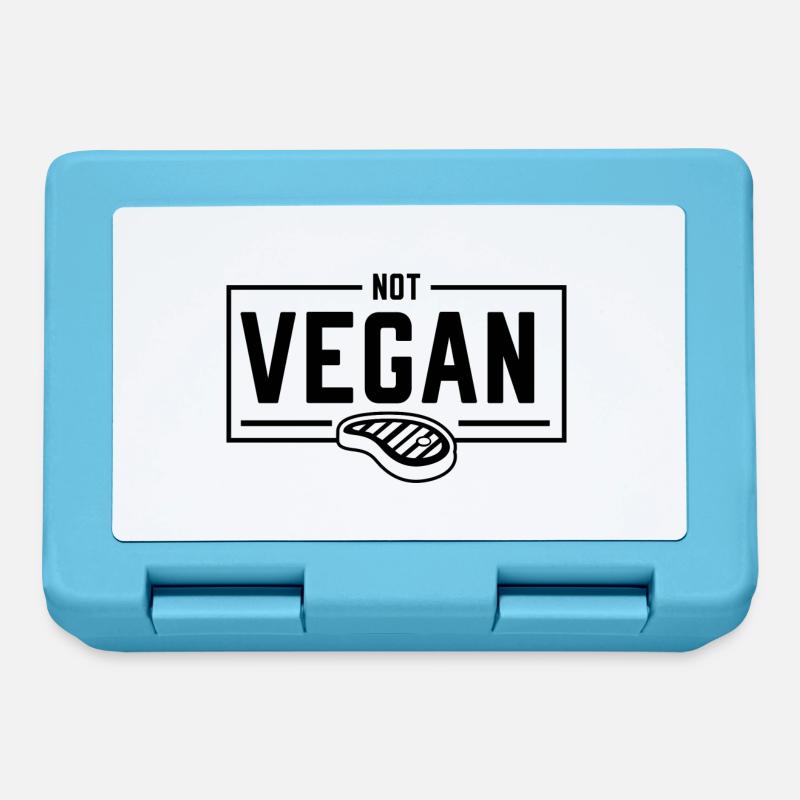 PAS VEGAN - Boîte à goûter - bleu saphir