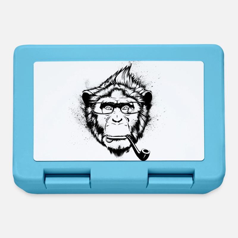 Ironic Chimp - Lunchbox - sapphire blue