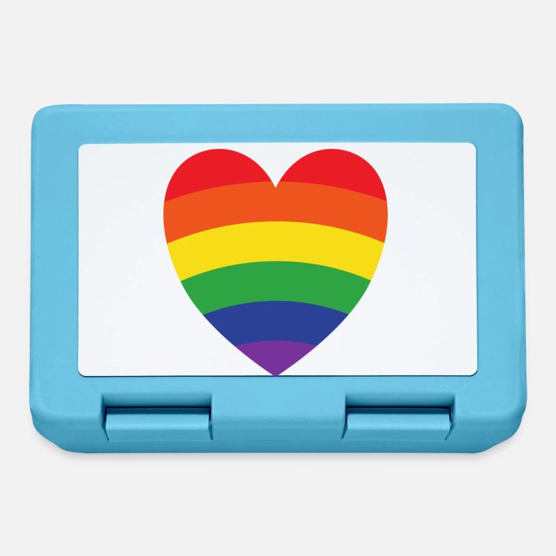 Regenbogenherz | LGBT | Geschenkidee - Brotdose - Saphirblau