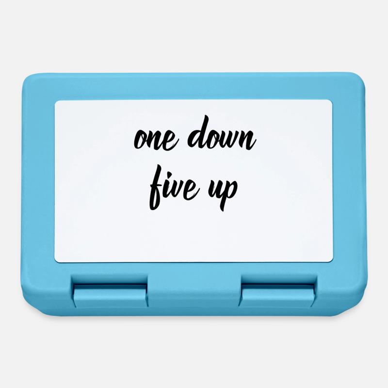 One Down Five Up design blanc - Boîte à goûter - bleu saphir