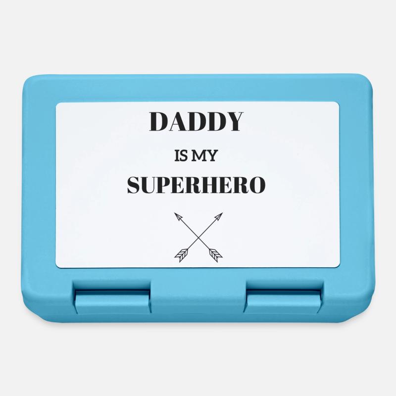 DADDY EST MON SUPERHERO / FLÈCHE - Boîte à goûter - bleu saphir