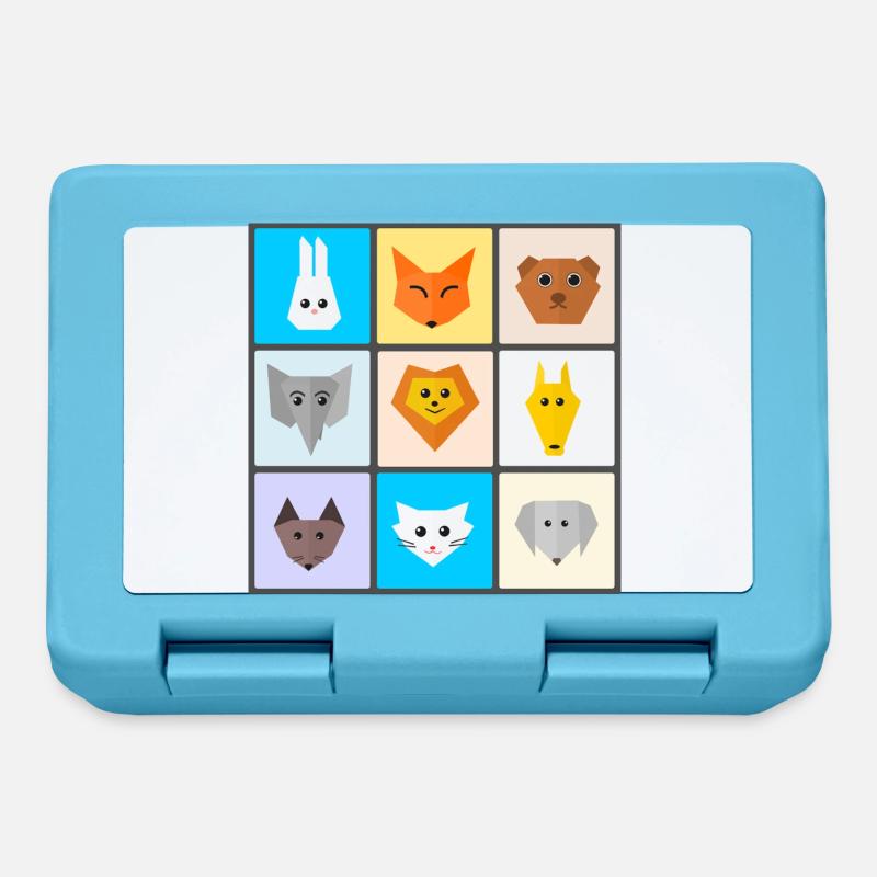 animals - Lunchbox - sapphire blue