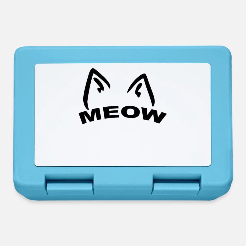 Katze Meow Geschenk Idee - Brotdose - Saphirblau