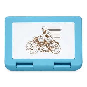 vintage motorcyle - Oldtimer Motorrad - Brotdose - Saphirblau - Vorne