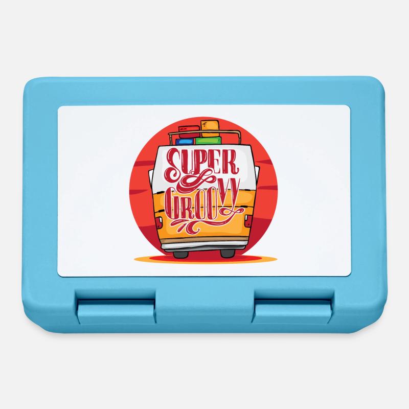 Retro Vintage Tshirt Super Groovy - Lunchbox - sapphire blue