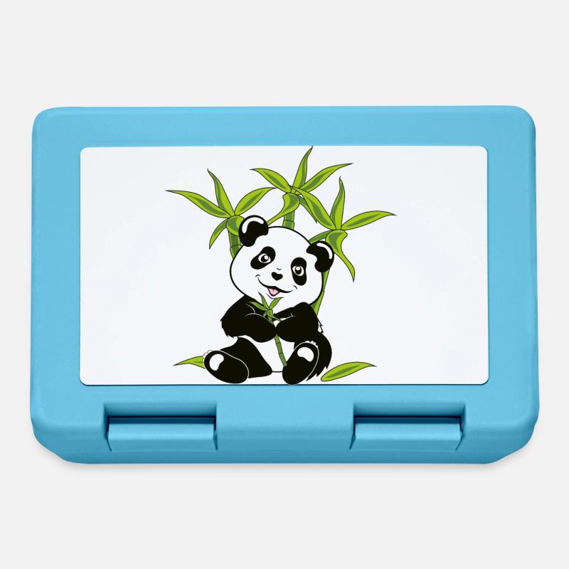 Panda Bär - Brotdose - Saphirblau