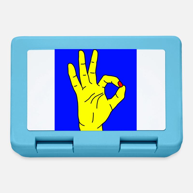 ok bleu - Boîte à goûter - bleu saphir