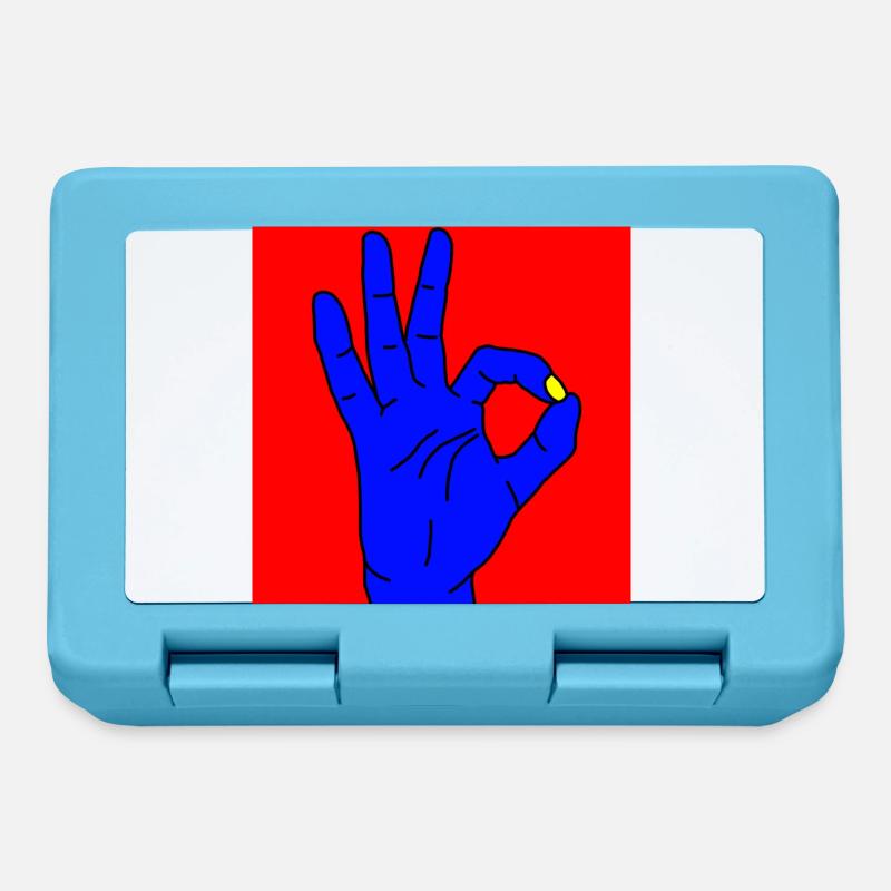 d'accord, rouge - Boîte à goûter - bleu saphir