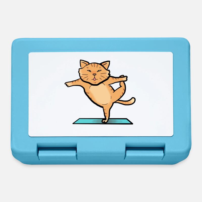 Cat in sport - Lunchbox - sapphire blue