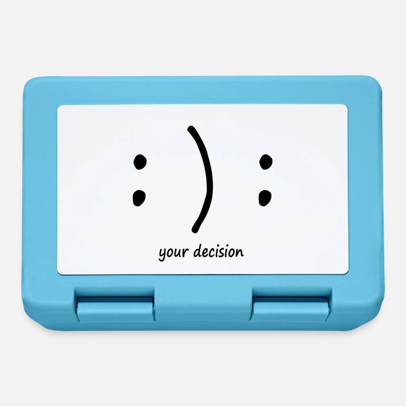 glücklich oder traurig? Emotionen Smiley - Brotdose - Saphirblau