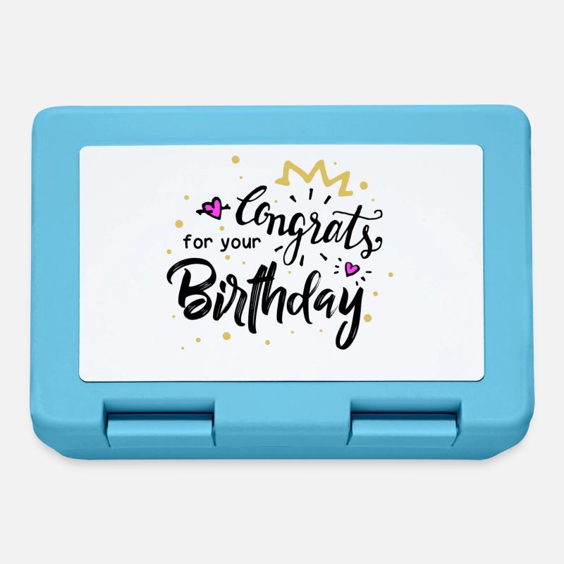 Congrats Birthday - Lunchbox - sapphire blue