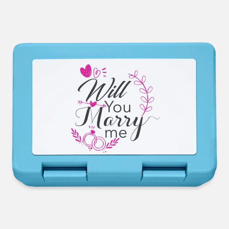 will you marry me - Lunchbox - sapphire blue