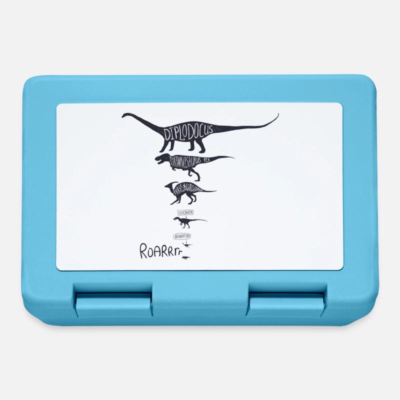 dinosaur - Lunchbox - sapphire blue