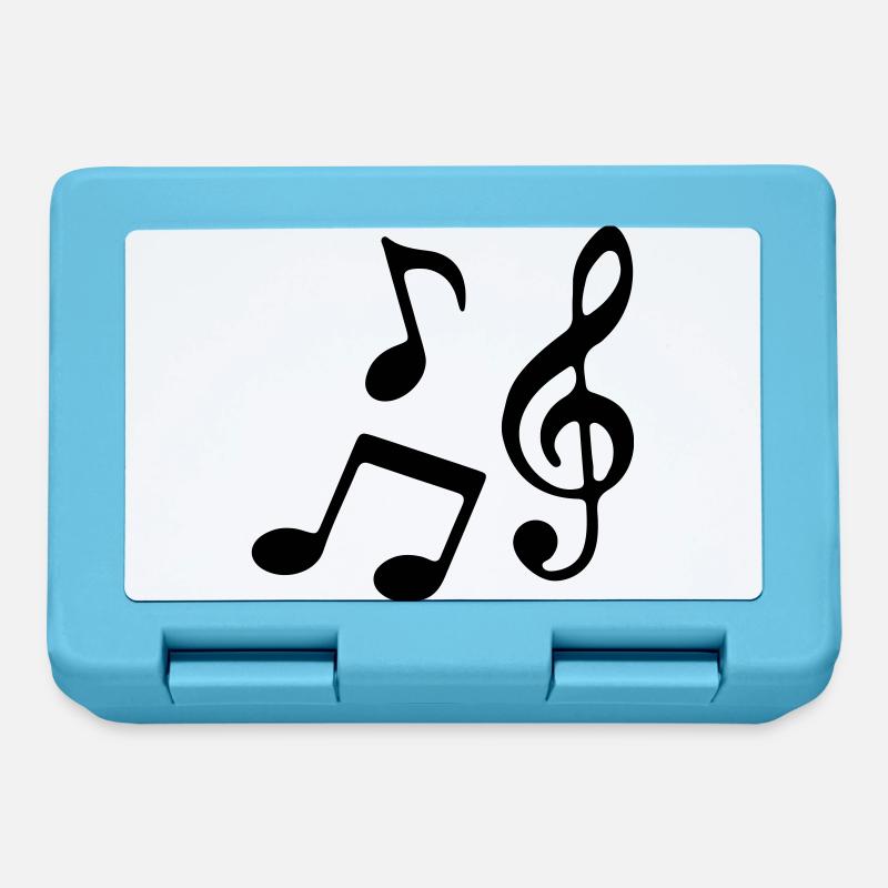 Music notes - Lunchbox - sapphire blue