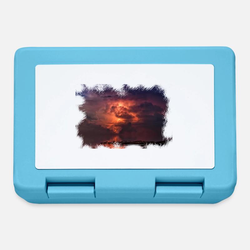 Scratched 'Thunder' - Lunchbox - sapphire blue