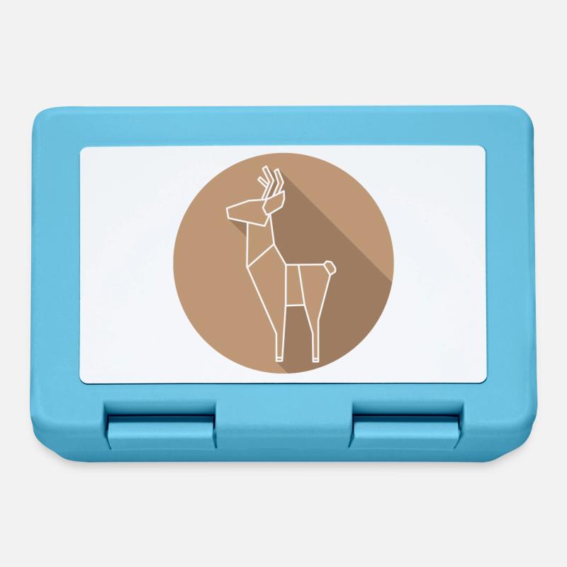 cerf - Boîte à goûter - bleu saphir