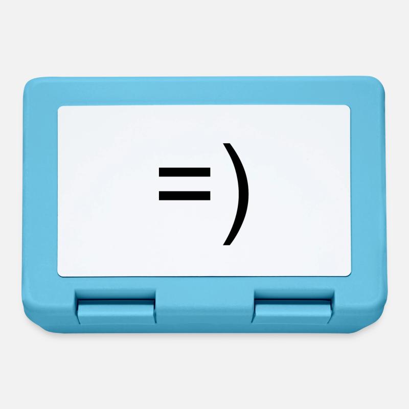 Smiley =) - Lunchbox - sapphire blue