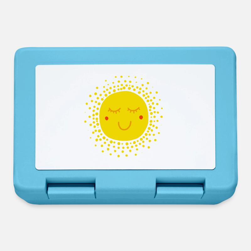 Cadeau de soleil d'été motif soleil heureux - Boîte à goûter - bleu saphir