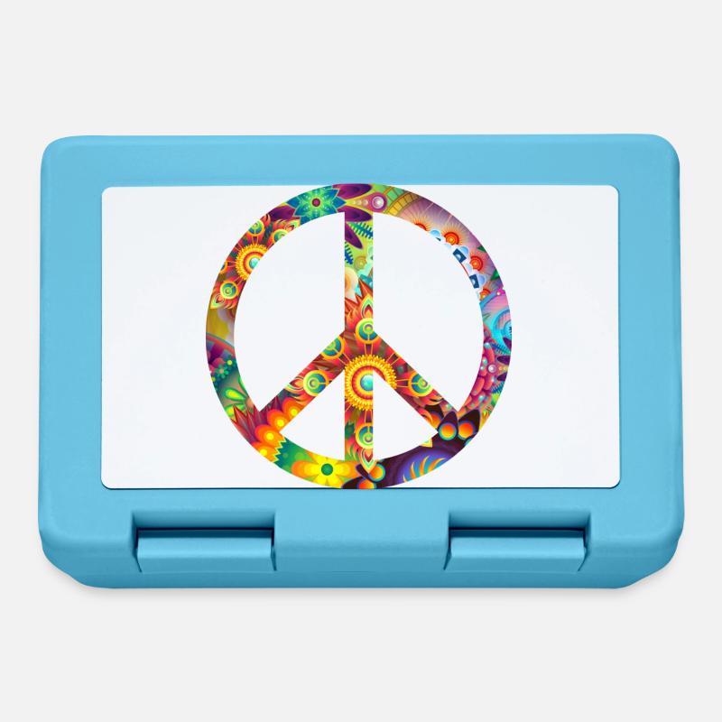 Peace - Brotdose - Saphirblau