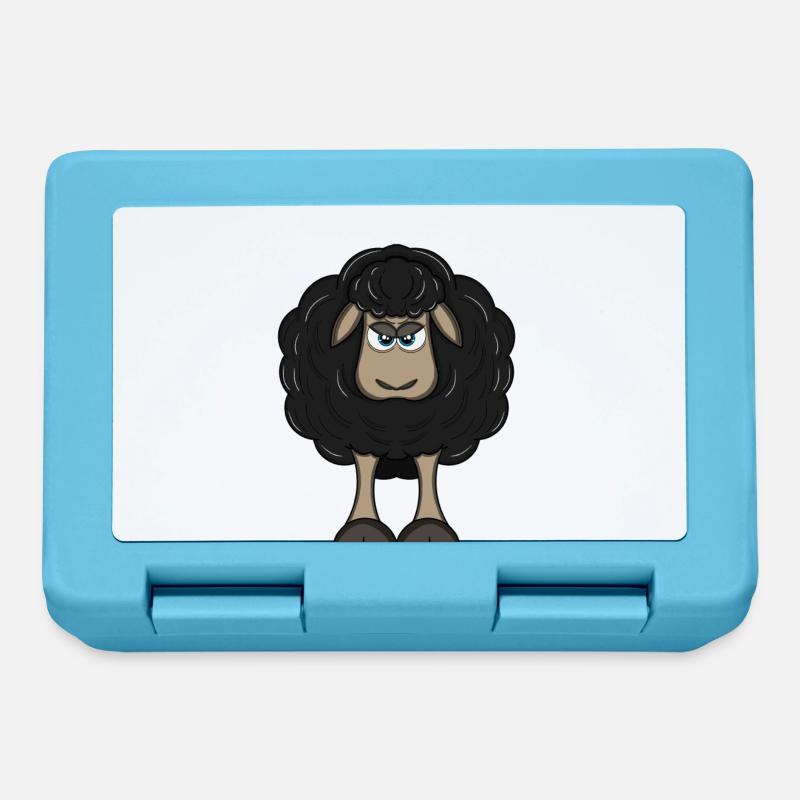 angry black sheep - Lunchbox - sapphire blue