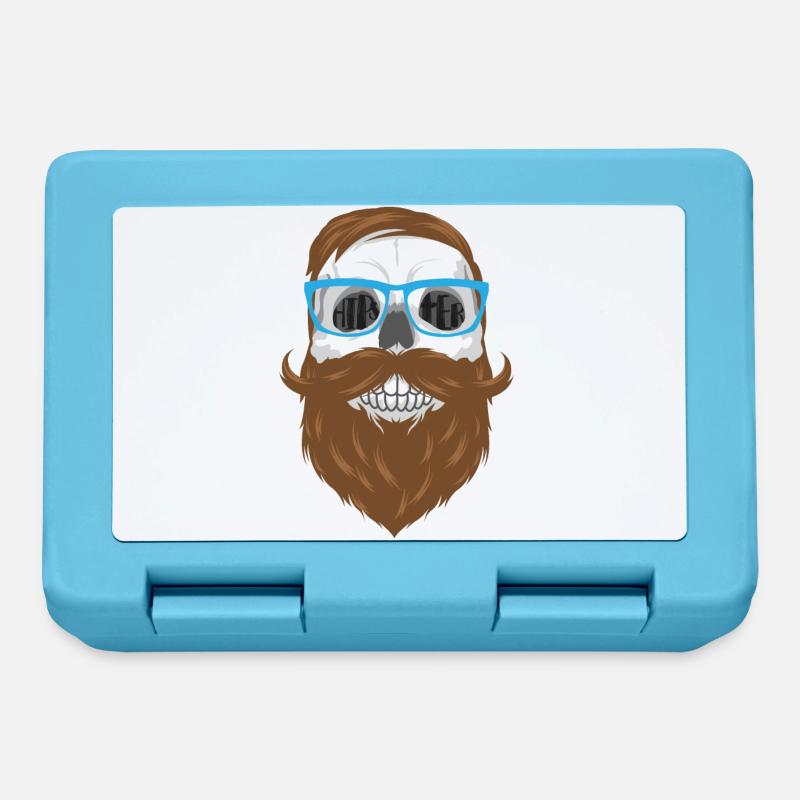 Hipster Face - Brotdose - Saphirblau