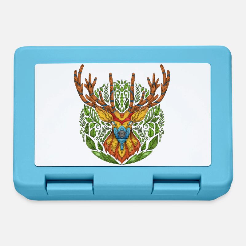 Tête de cerf de cerf - Boîte à goûter - bleu saphir