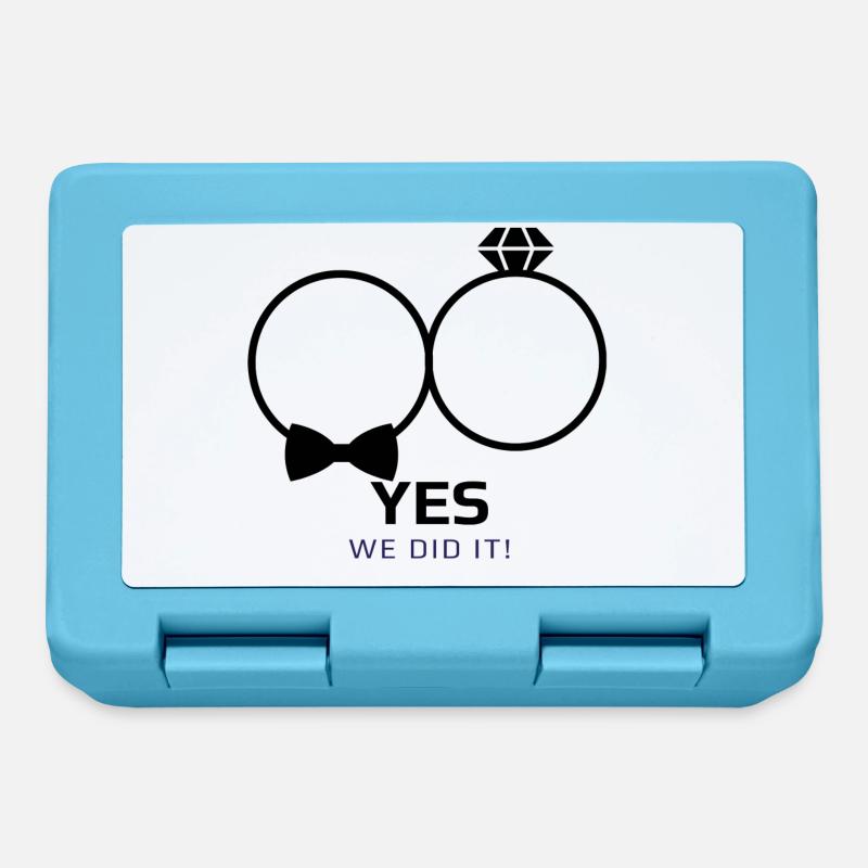 Wedding we did it - Lunchbox - sapphire blue