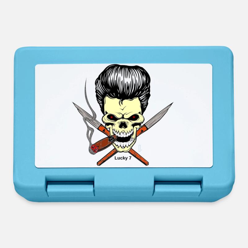 Skull head - Brotdose - Saphirblau