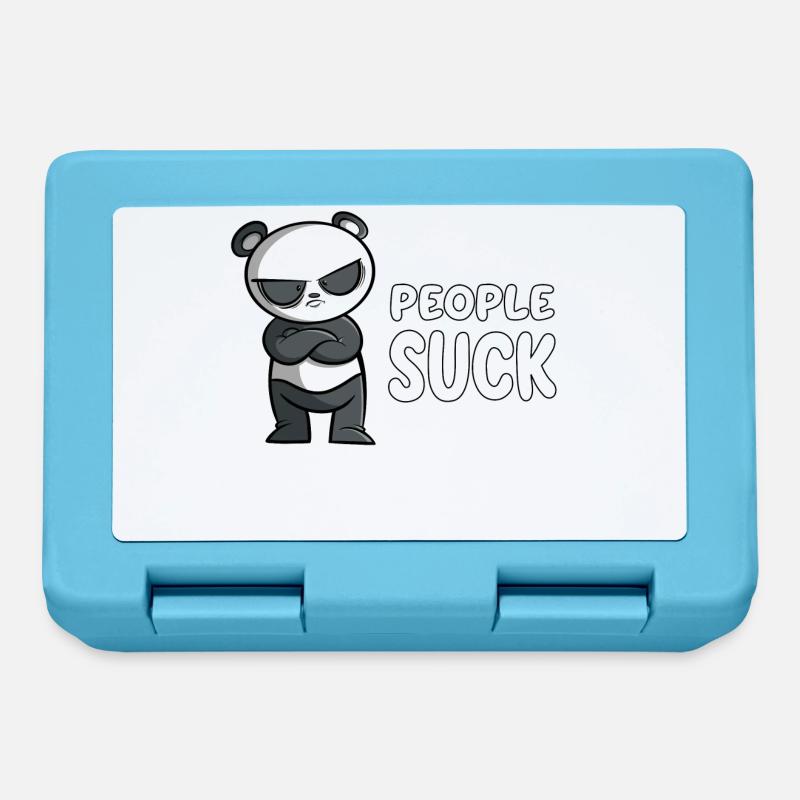 Les gens sucent - Panda - Boîte à goûter - bleu saphir