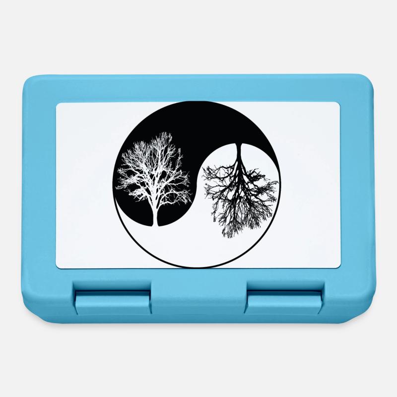 ying yang tree - Boîte à goûter - bleu saphir