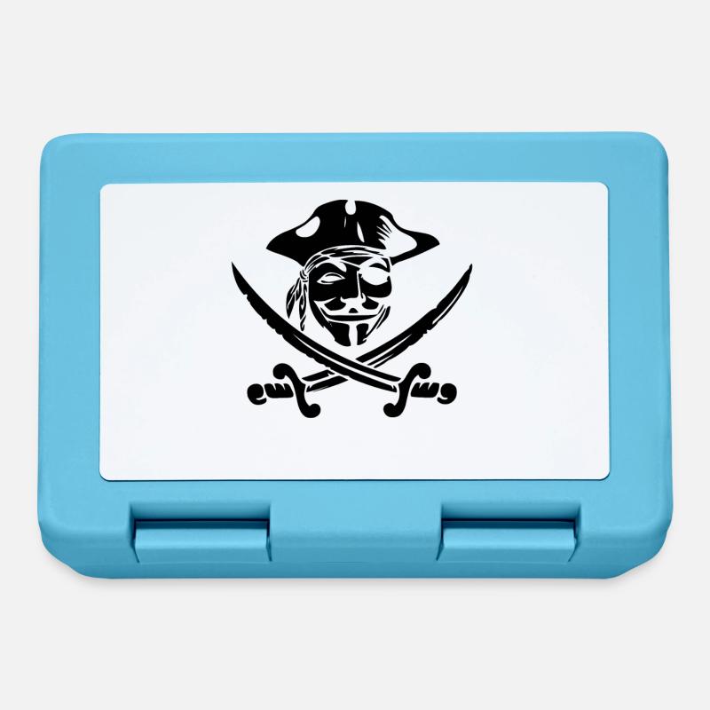 Pirat Anonymous Geschenk - Brotdose - Saphirblau
