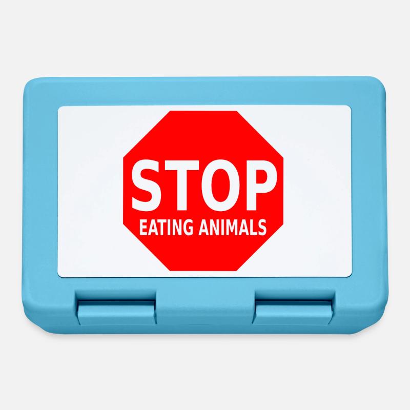 STOP EATING ANIMALS - Brotdose - Saphirblau