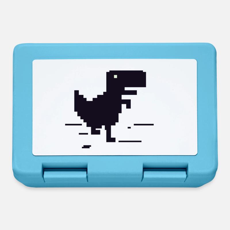 Retro pixel dinosaur - Lunchbox - sapphire blue