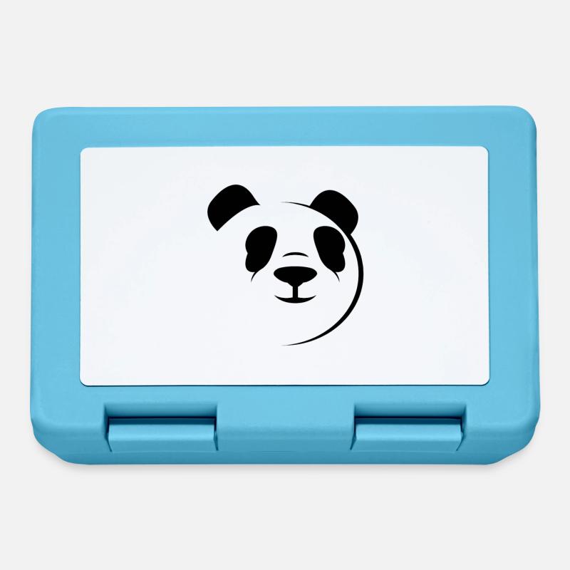 panda - Boîte à goûter - bleu saphir