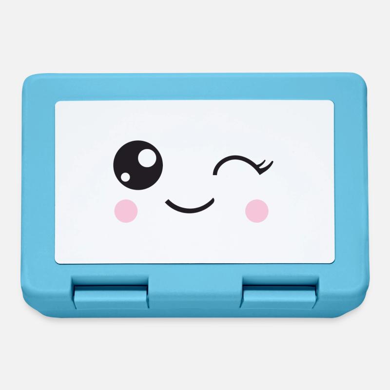EMOJI - Boîte à goûter - bleu saphir
