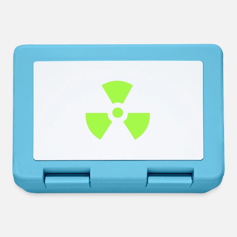 radioactive symbol green - Lunchbox - sapphire blue