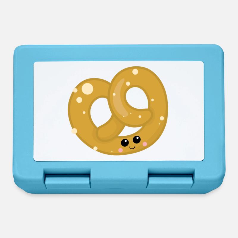bretzel - Boîte à goûter - bleu saphir