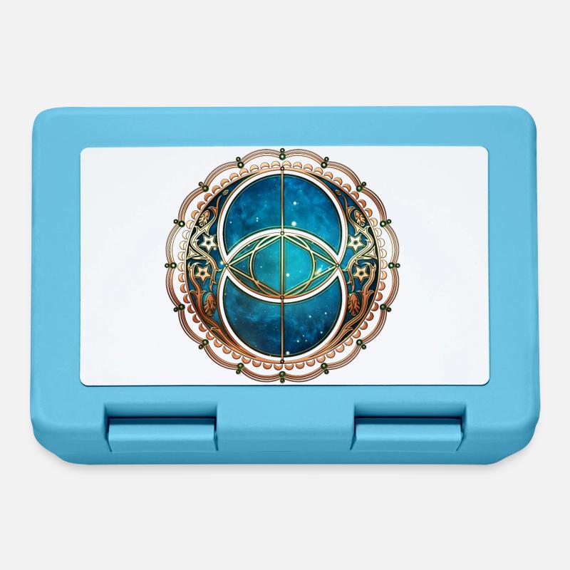 Vesica Piscis, Chalice Well, Avalon, Galaxy, Space - Boîte à goûter - bleu saphir