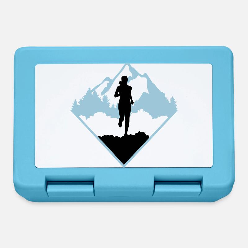 Trail running, coureur, course à pied - Boîte à goûter - bleu saphir