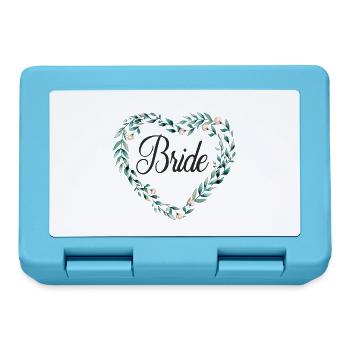 flowerheart_green_bride - Lunchbox - sapphire blue - Front