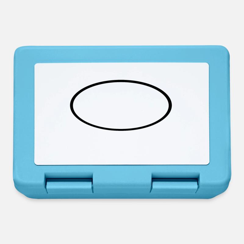 Schwarzes Oval - Brotdose - Saphirblau